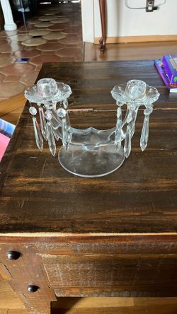 Candelabra With Glass Prisms