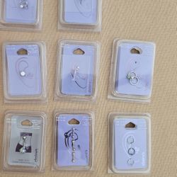 8 Eaarings And One Belly Ring Tragus Orbital & More