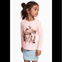 NWT✨ H&M Girls Cat Top For Sale !!!