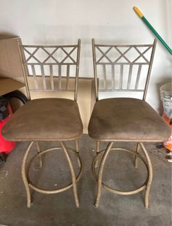 Two bar stools kitchen chairs tall