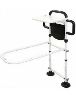 Brand New, Height Adjustable Bed Rail for Elderly Adults, Adjustable Bed Assist Rail with Nonslip Grip, Folding Table & Storage Bag, Bed Assist Bar fo