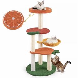 Cat Tree Multi-level with Fruit-Shaped Activity Platforms 