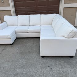Couch Potatoes White Sectional Couch