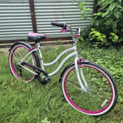 26in Pink Beach Cruiser Bike 