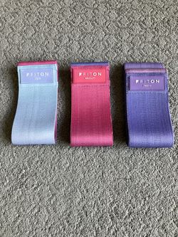 FitOn Sculpt Resistance Bands with Non Slip Threading - Set of 3 in Mesh Bag