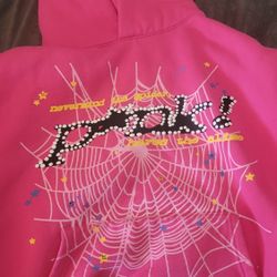 Spider Hoodie Pink Medium