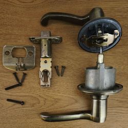 Door Lever Knob Bathroom Interior Push Button