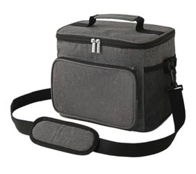 Collapsible Lunch Bag, Large 12 Can (10L), Insulated Leakproof Soft Sided Cooler for Beach Picnic Hiking Camping Grey