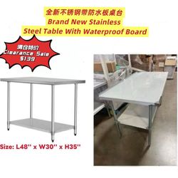 🔥 Brand New Stainless Steel Kitchen Work Table – Clearance Sale! 🔥