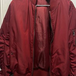 Red Bomber Jacket (pacsun)