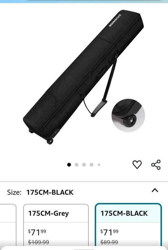 Snowboard Bag with Wheels, Fully Padded Ski Bag for Air Travel