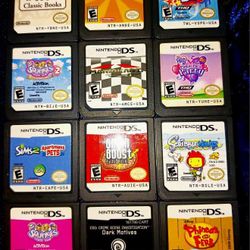 Nintendo DS 12 Cartridges Nintendo DS All Official Nintendo Licensed Sims 2 Apartment Pets, Mario Kart Brain Age And More! All Work All Clean Perfect 