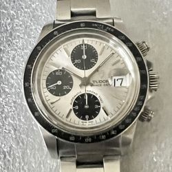 TUDOR Prince Date Big Block Ref. 79160  Chronograph Case By Rolex Org. Bracelet 