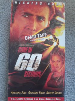 Gone in 60 seconds VHS
