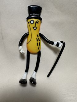 Vintage 1991 Mr. Peanut Bendable Figure