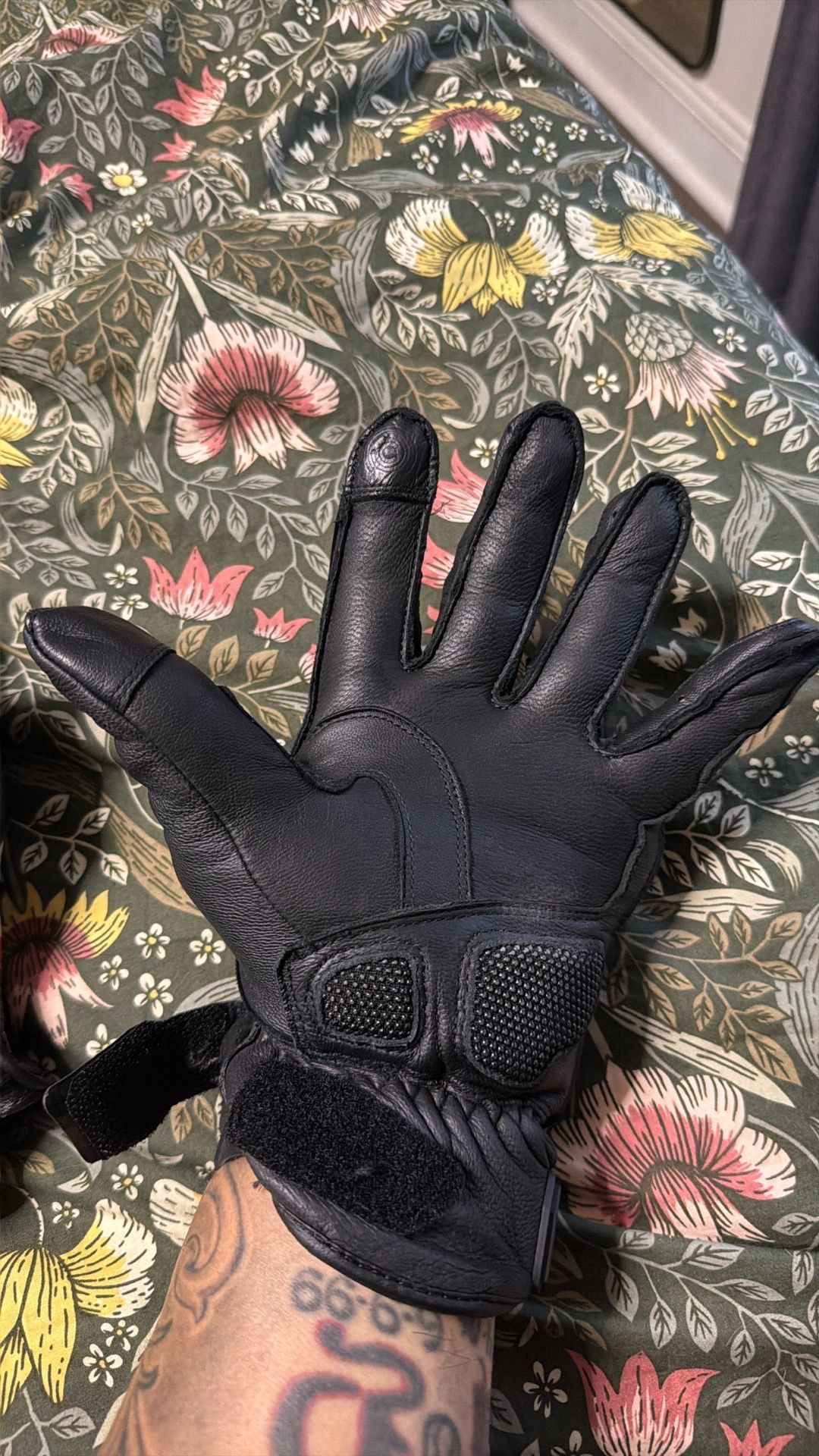 Fabric-leather gloves-Sport C4