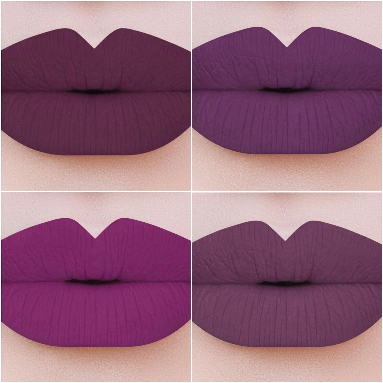 Two Purple Matte Liquid Lipsticks Beauty Creations