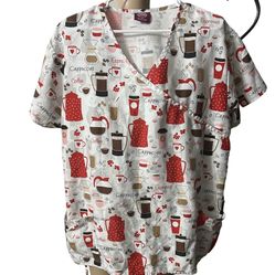 Womens Divine Curves Uniform Scrub Top Optional P1xl Preownedpp