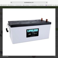 AGM Lifeline 8D 250 Ah batteries 