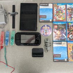 TESTED Nintendo Wii U (Game pad + 3 Controllers + 9 Games)