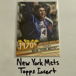 New York Mets Topps Short Print Insert Card. 