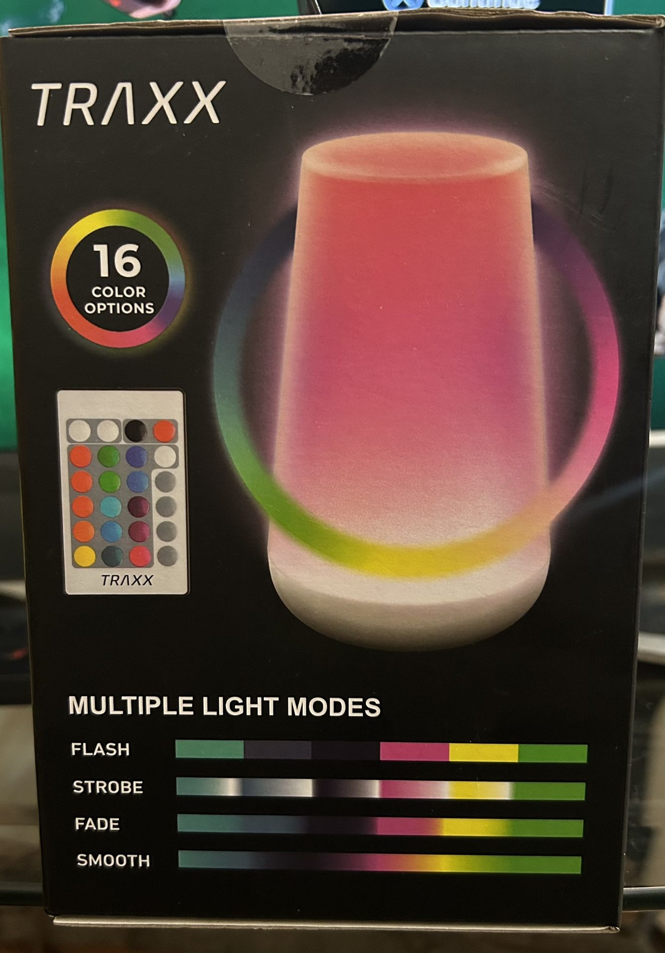 Traxx Multicolored RGB LED Cylinder Light – 16 Colors + Dynamic Modes, Remote Included (New)