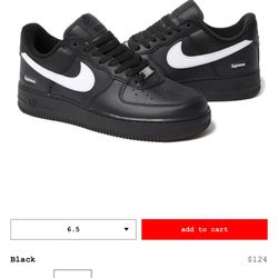 Supreme Nike Air Force Ones Black And White