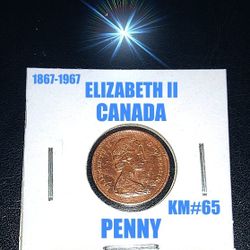 1967 BEAUTIFUL CANADIAN ELIZABETH II CENTENNIAL KM# 65 DOVE COIN !