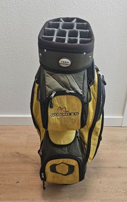 Vintage Oregon Ducks 14 way Cart Golf Bag with Balls and Marker