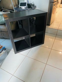Black 4-Cube Storage Shelf Unit