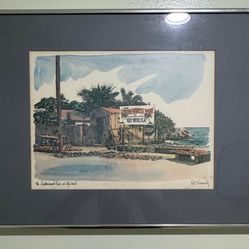 RE Kennedy Vintage signed Lithography