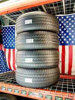 🇺🇸 4 USED TIRES 255/50R20 BRIDGESTONE ALENZA SPORT A/S SUV TOURING ALL-SEASON 255 50 20