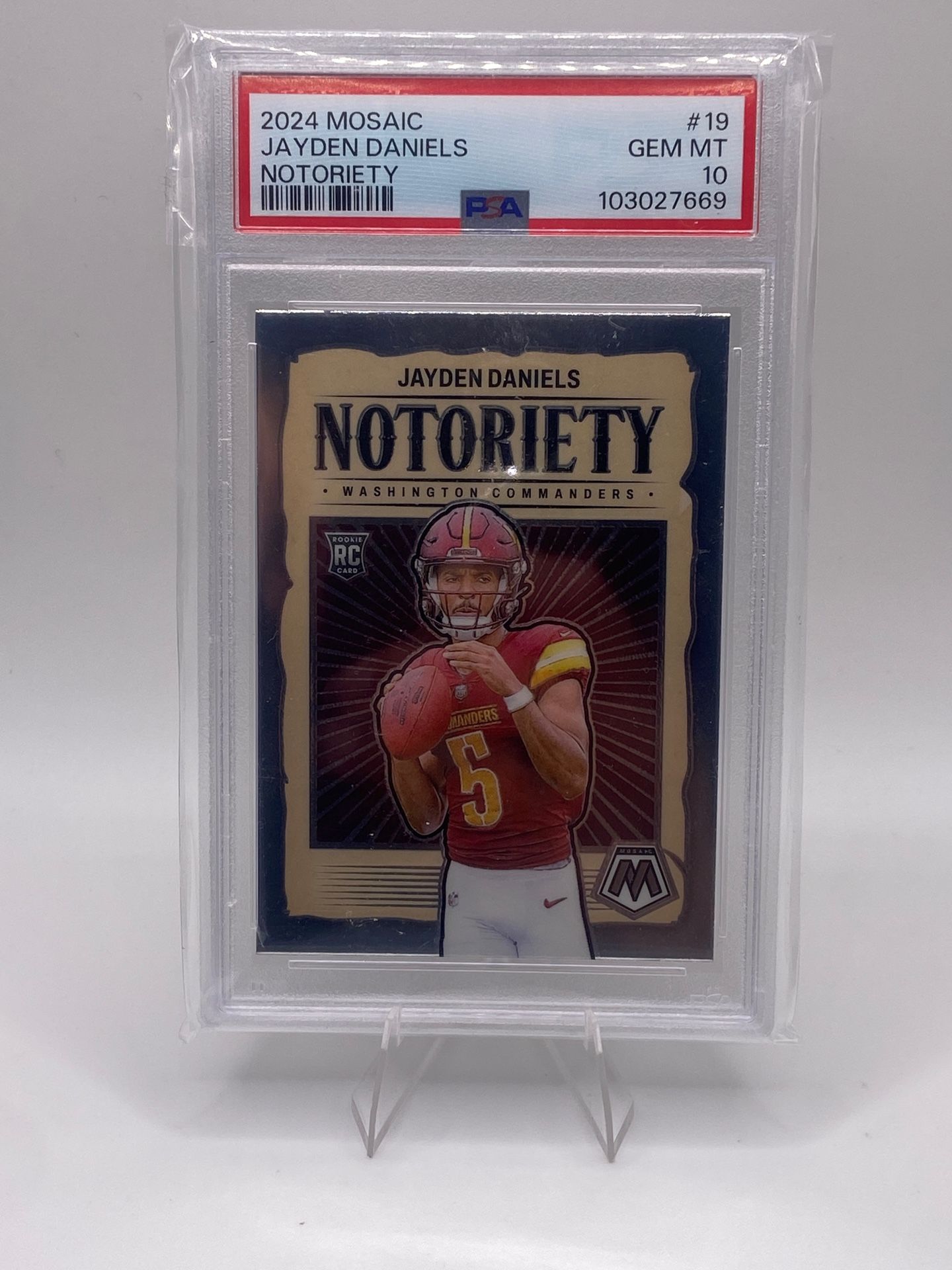 Jayden Daniels Notoriety PSA 10 - $30