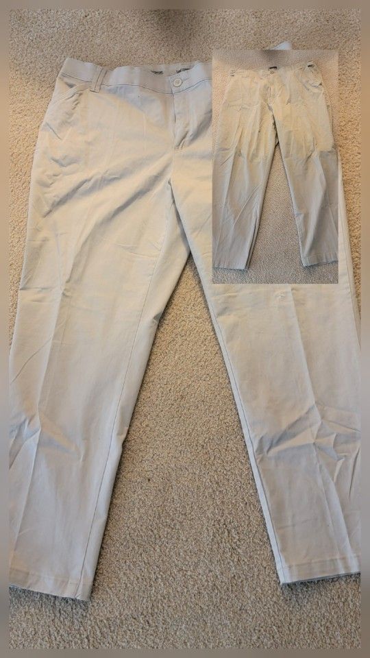 Mixed Lot Of Women’s Khaki Pants - 2 Pairs - Size 22W - White Stag Plus & Lee