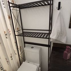 Over the toilet shelf