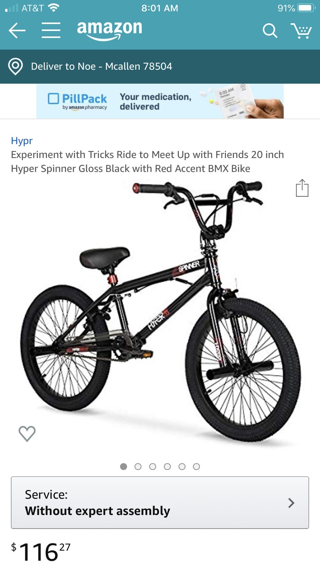 20 inch hyper spinner hotsell gloss black bmx bike