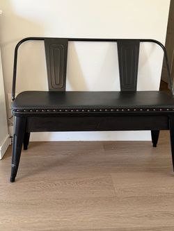 Black Metal Bench