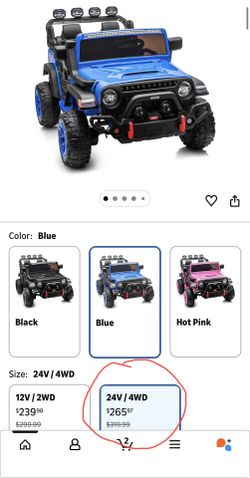Blue Power Wheel Jeep