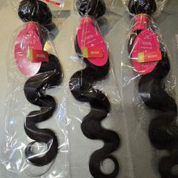 Human Hair Bundles 18,20,22