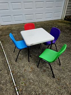 Toddler/Pre-K Size Foldable Table And Chairs Set