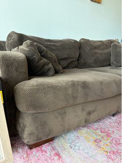 Brown Microfiber Sofa / Couch – Good Condition
