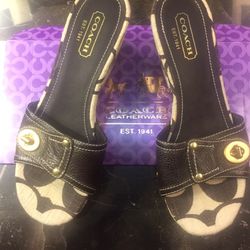 Coach Brown Wedges Size 8