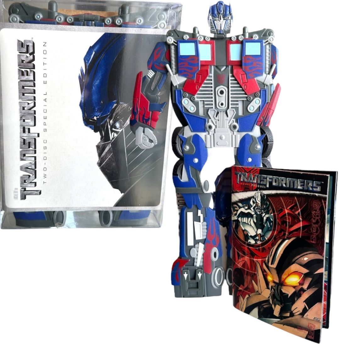 Transformers (DVD, 2007, 2-Disc Special Edition) Optimus Prime Ltd Ed Case -Rare