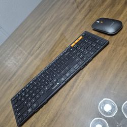 ProtoArc Tri-Fold Portable Rechargeable Bluetooth Keyboard And Mouse Combo