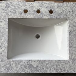 Vanity Countertop With Built In Sink 37x22