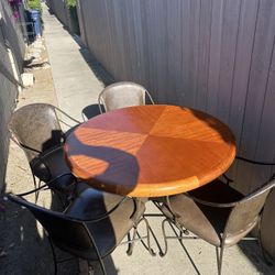 Free Wooden Table And 4 Chairs