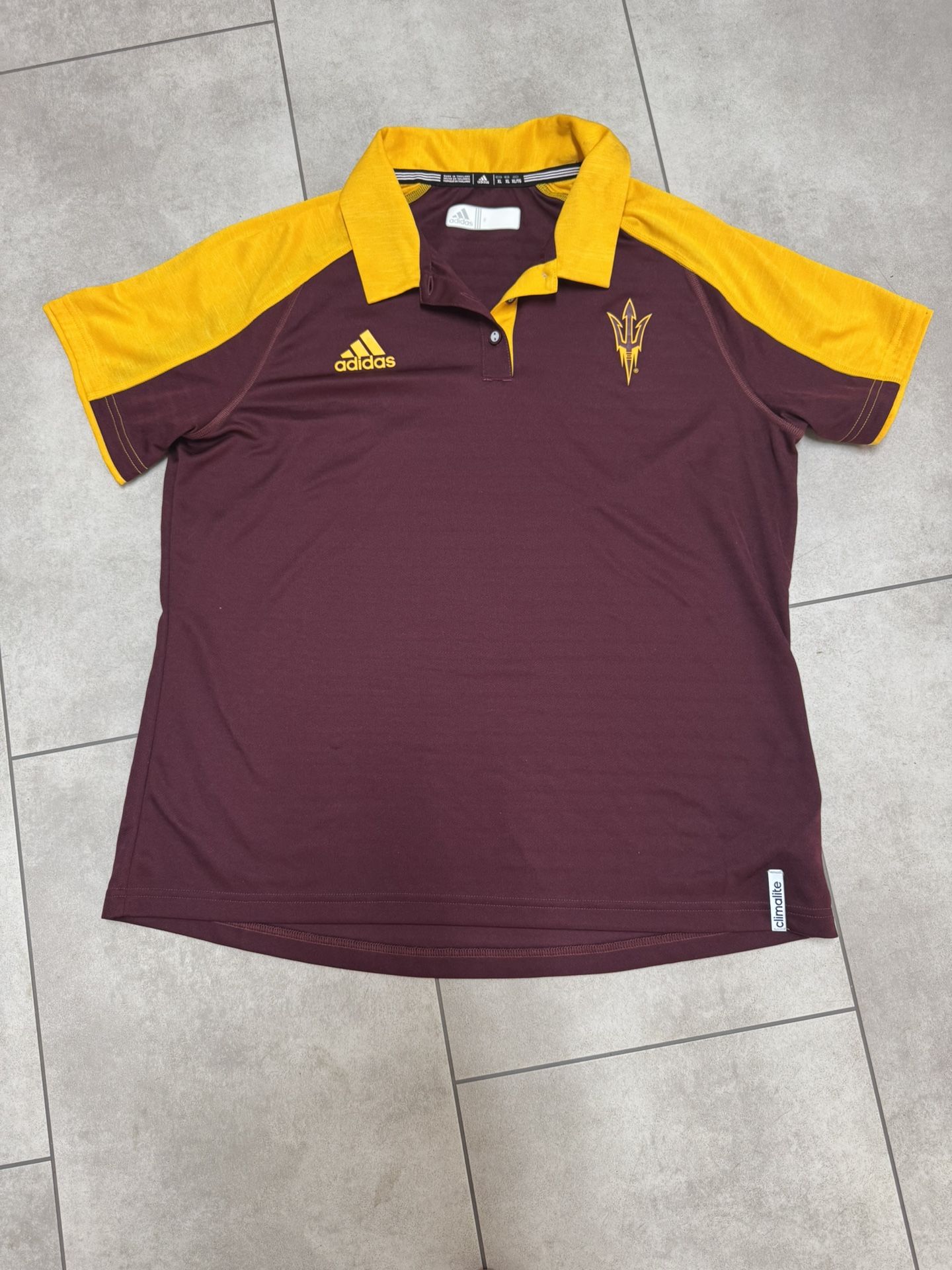 Adidas Red ASU Sundevils Polo Shirt womens Size XL