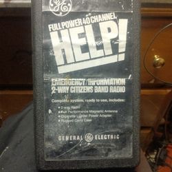 Vintage GE Full Power 40 Channel Emergency/ Information 2- Way Citizens Band Radio Works Great.