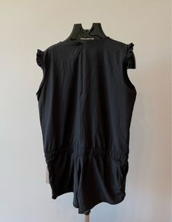 Black Sleeveless Romper with Ruffle Details new with tag