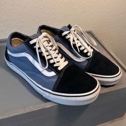 Size 10.5 Women Blue Vans- Good Condition